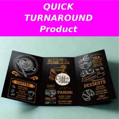  Quick Turnaround Product  -  A3 Creased Leaflets