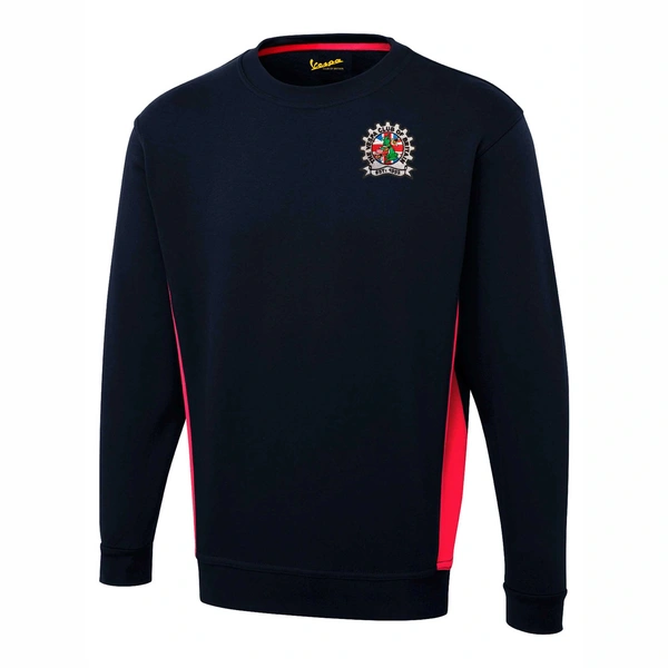  Vespa Two Tone Sweatshirt  -  Navy & Red