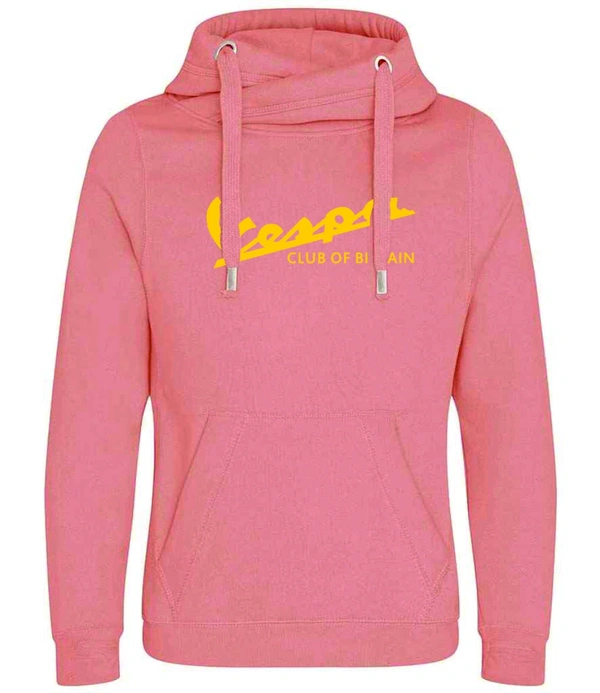  Luxury Cross Neck Hoodie Dusty Pink
