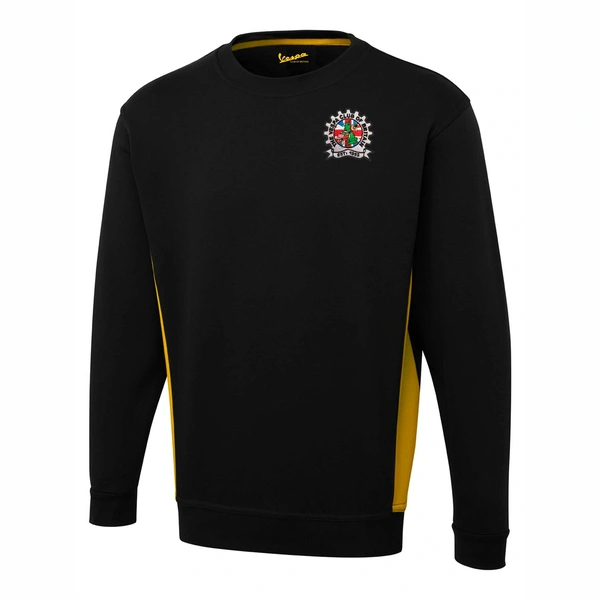  Vespa Two Tone Sweatshirt  -  Black & Yellow