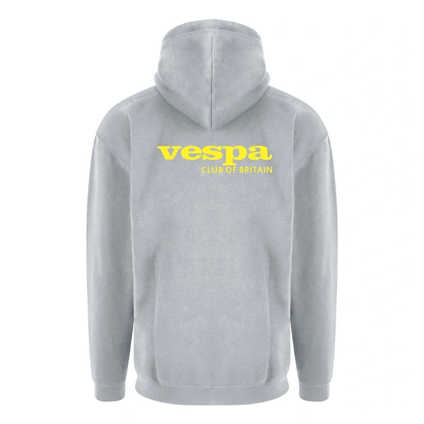  Vespa Standard Hoodie  -  Retro Vespa Back Logo Heather Grey