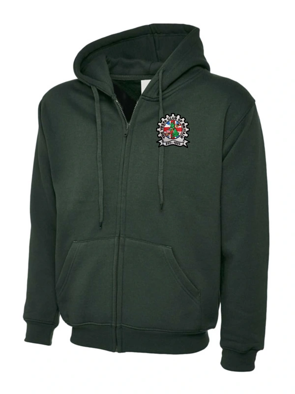 Vespa Club Of Britain  -  Bottle Green Zip Up Hoodie
