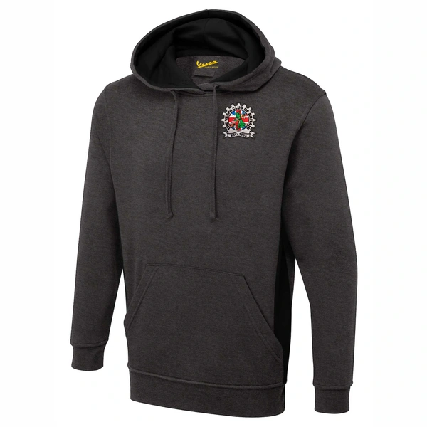  Two Tone Pull Over Hoodie  -  Charcoal & Black