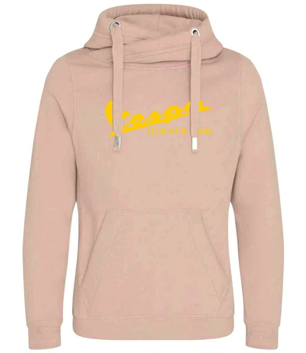  Luxury Cross Neck Hoodie Nude