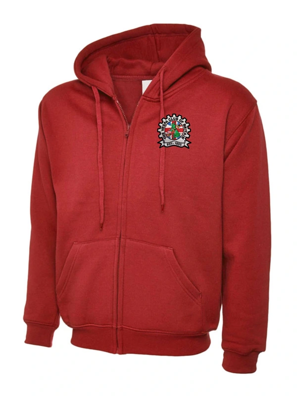  Vespa Club Of Britain  -  Red Zip Up Hoodie