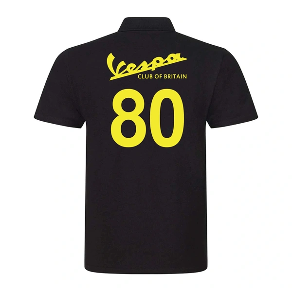  Vespa Polo Shirt  -  80 Italic Vcb Back Print