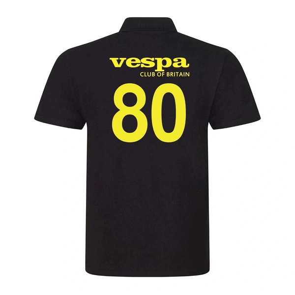  Vespa Polo Shirt  -  80 Retro Vespa Back Print