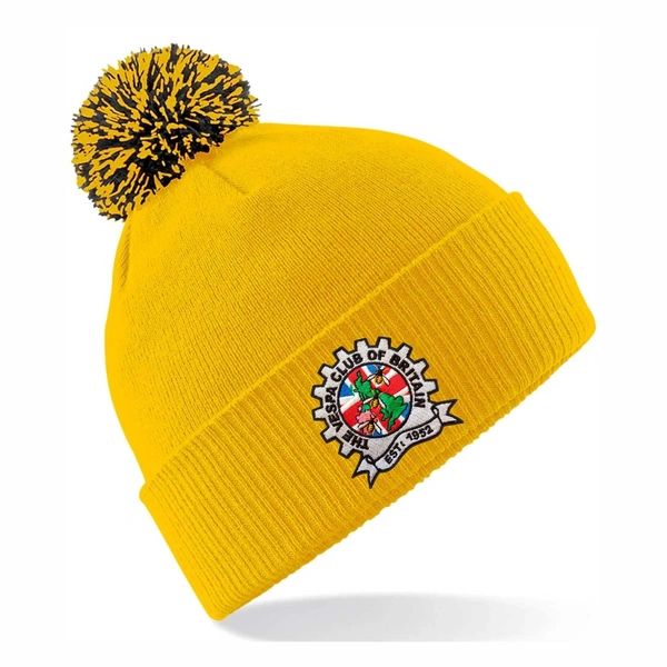  Vespa Bobble Hat  -  Gold & Black