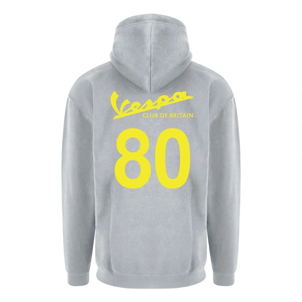  Vespa Standard Hoodie  -  80 Italic Vcb Back Logo Heather Grey