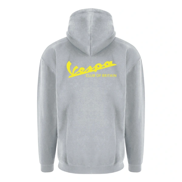  Vespa Standard Hoodie  -  Italic Vcb Back Logo Heather Grey