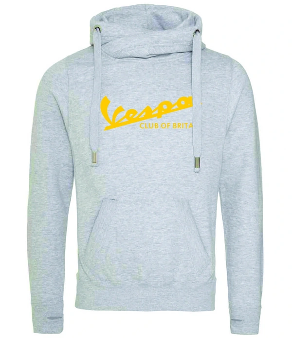  Luxury Cross Neck Hoodie Heather Grey