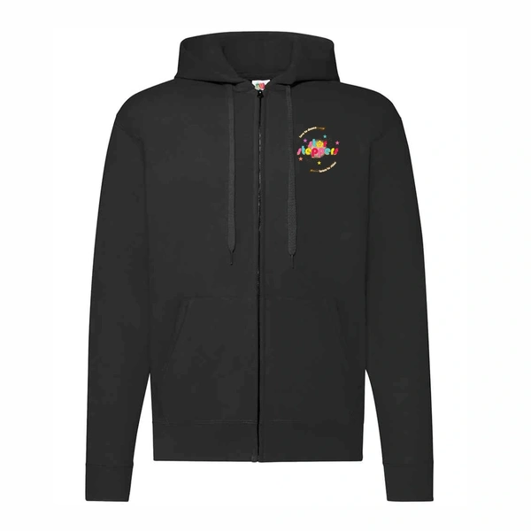  Star Steppers Zip Hoodie Front With No Arm Print