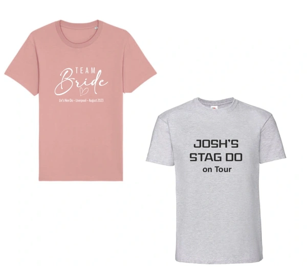 Hen Party T-Shirts. Stag Do T-Shirts. T-Shirt Printing Long Eaton, Nottingham, Derby, Beeston
